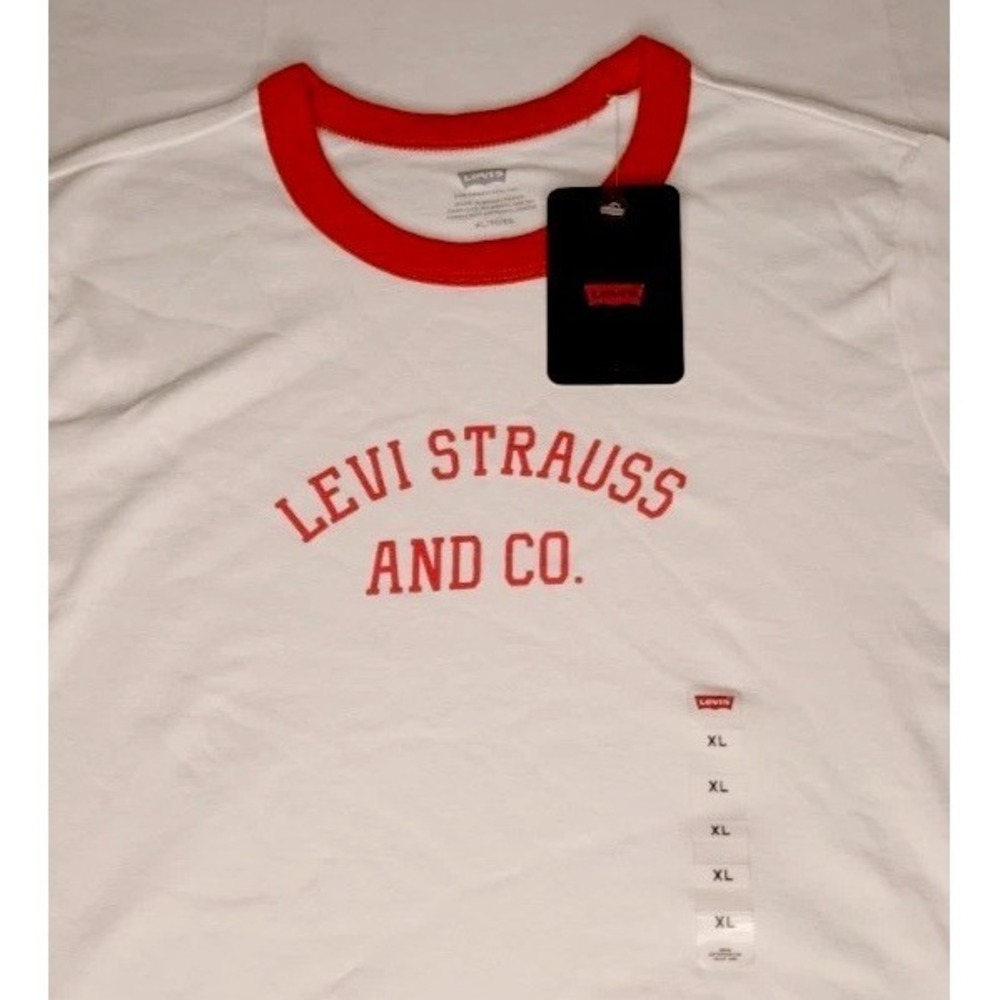 Girl's‎ Levi Strauss And Co. Kids White Classic T-Shirt Size XL